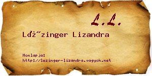 Lézinger Lizandra névjegykártya